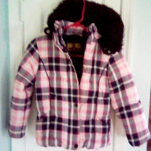 Girls winter coat, small 7-8
